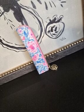 Lilly Pulitzer Pencil Pouch Zippered Stationery Case Vibrant Floral